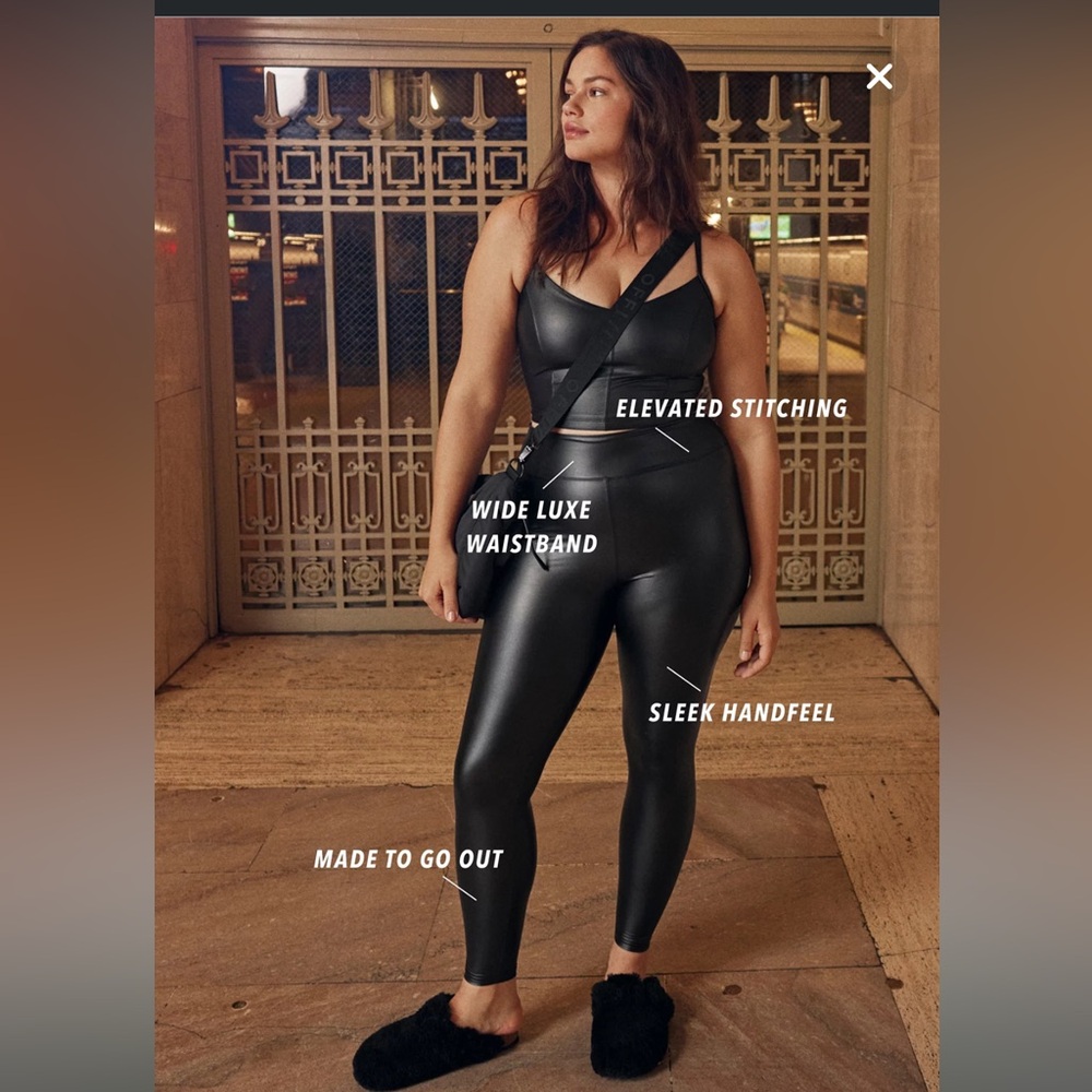 Vegan leather leggings